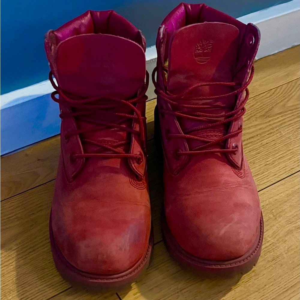 Timberland Women's 50th Anniversary Red Combat Boots